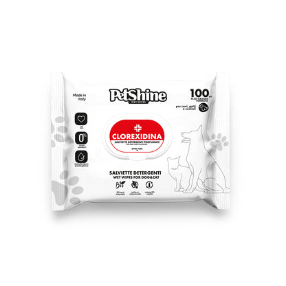 Lingettes Hygiène Chien/Chat Chlorhexidine Porrini 100 lingettes par sachet