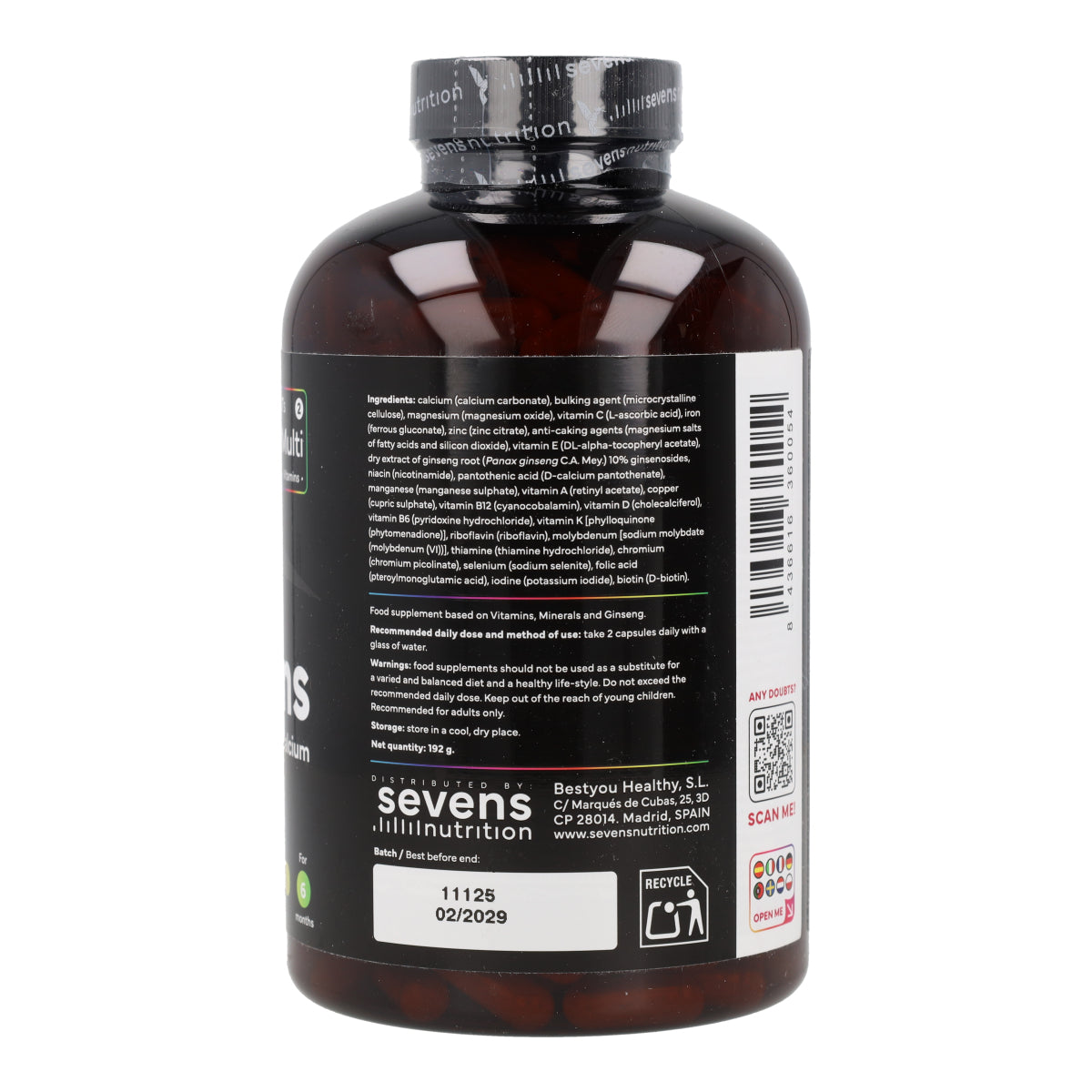 Multivitamines Sevens Nutrition 365 capsules