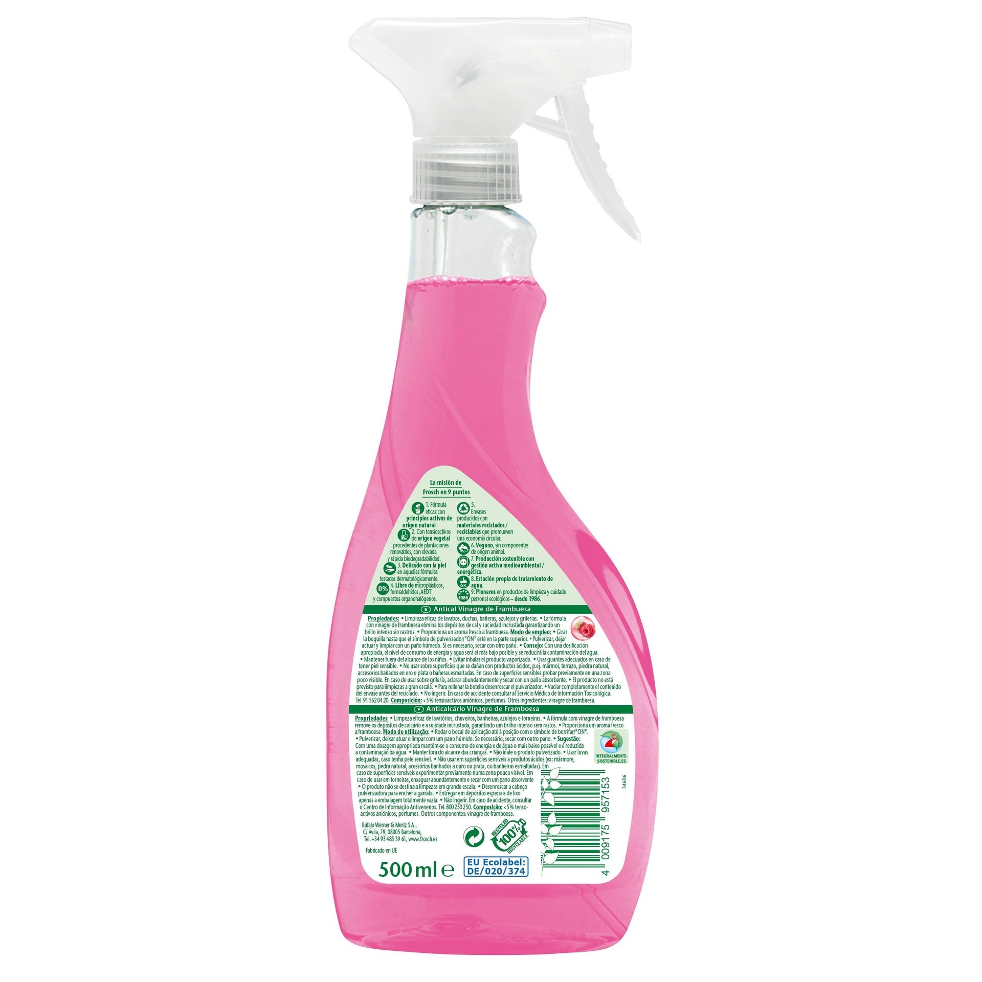 Pack 10x Spray antical frambuesa Frosch 500 ml