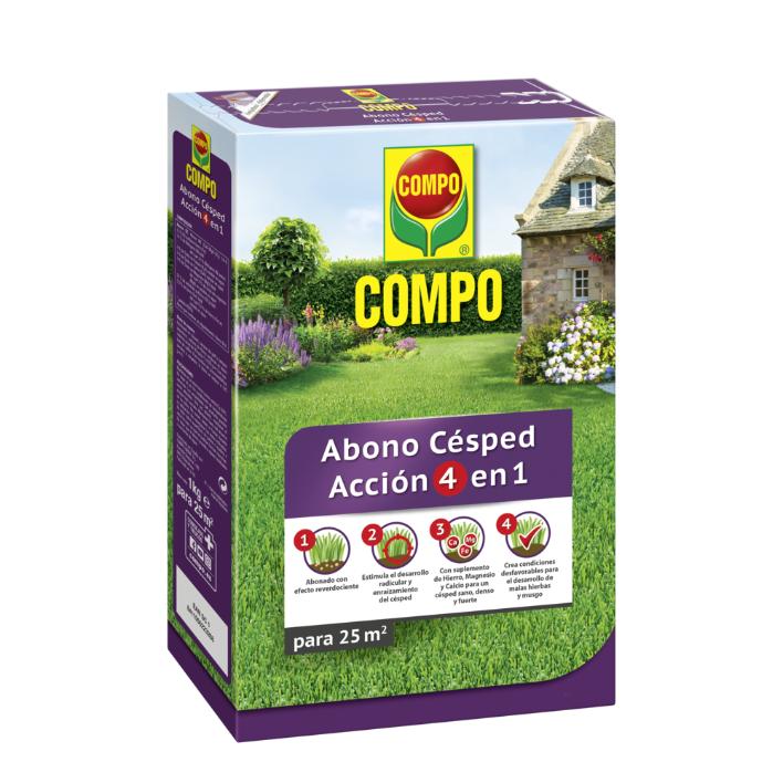 Compo Abono césped acción 4 en 1 1 Kg