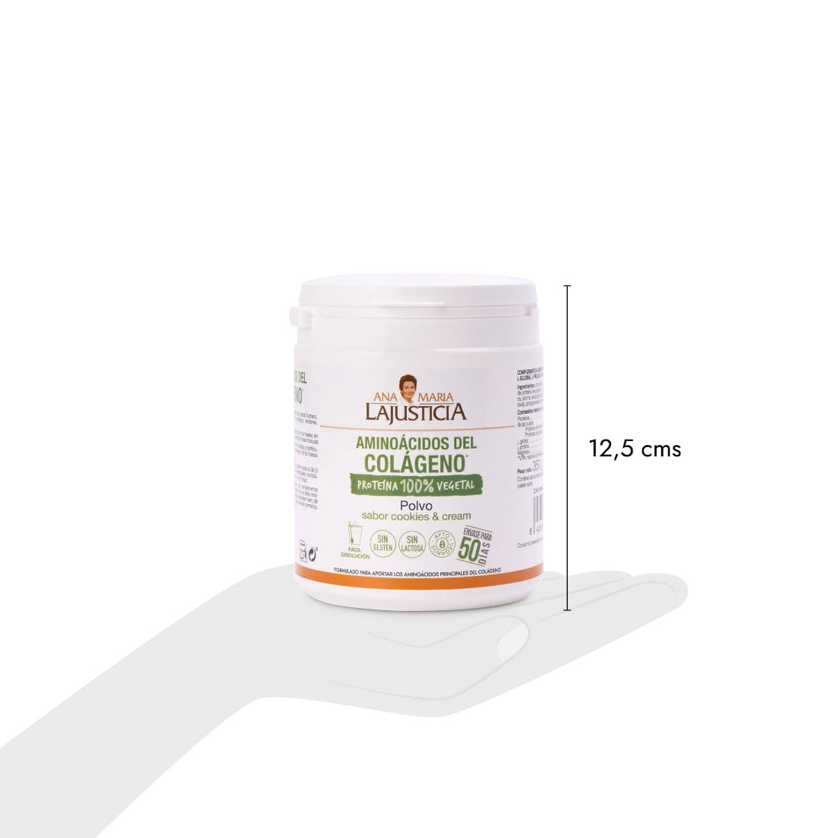 Aminoácidos de colágeno Sabor Cookies & Cream, Ana María La Justicia, 350 g en Polvo