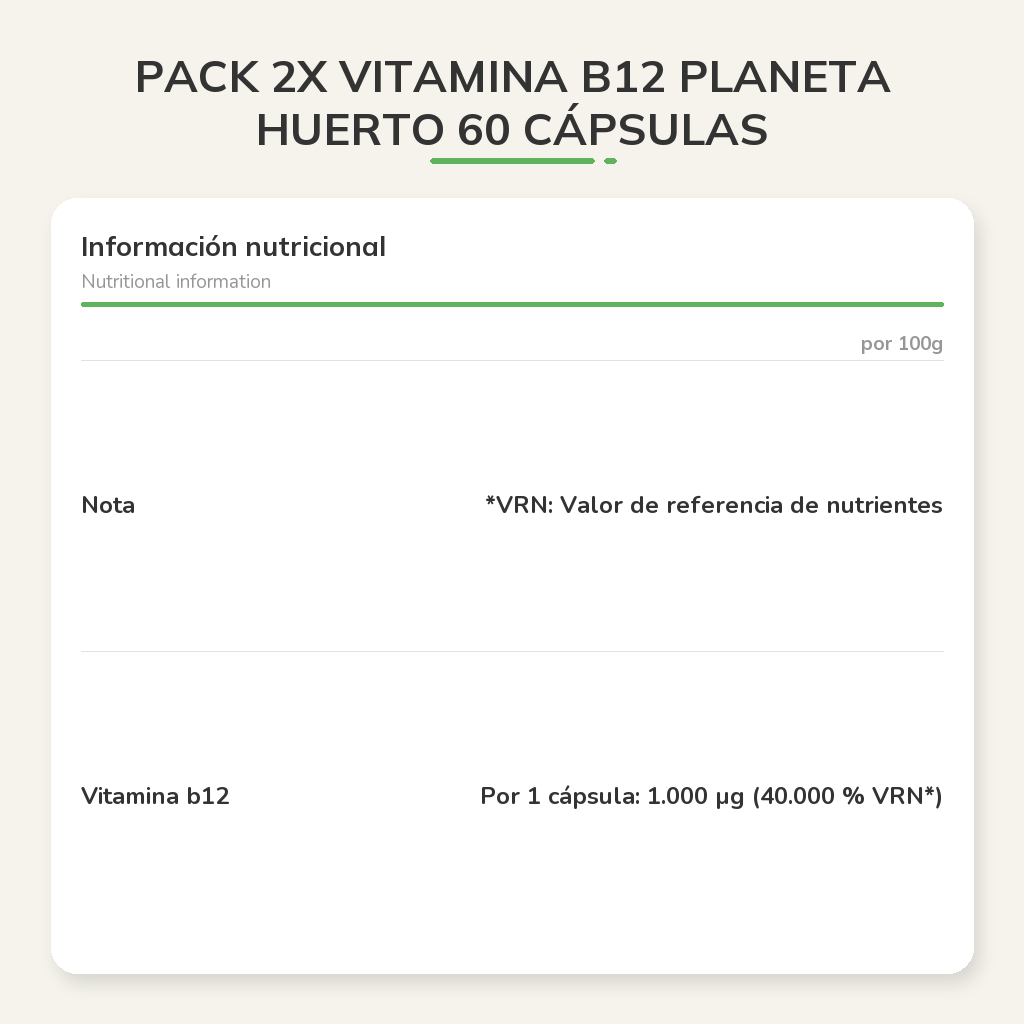 Información nutricional