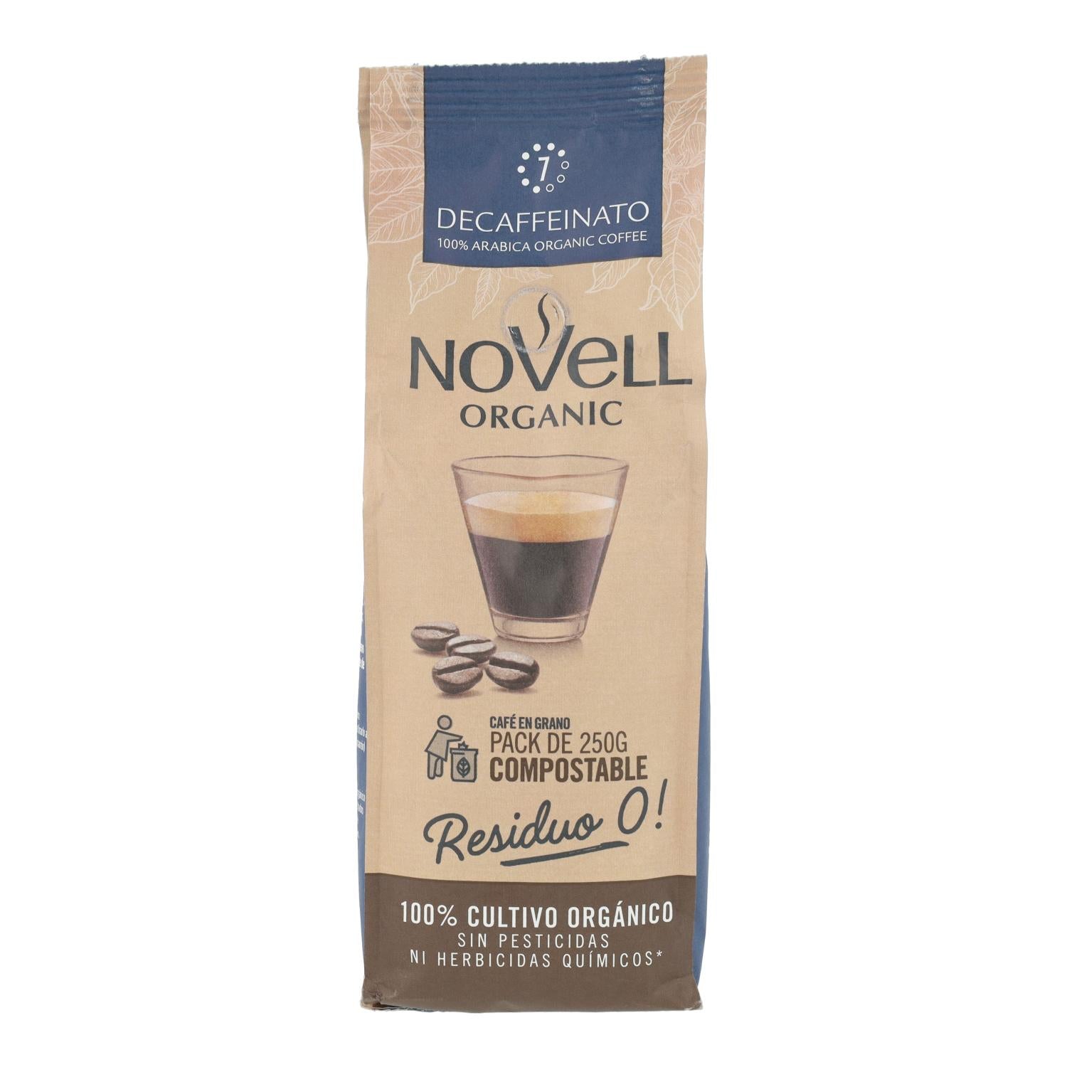 Café en grano ECO descafeinado 250 g