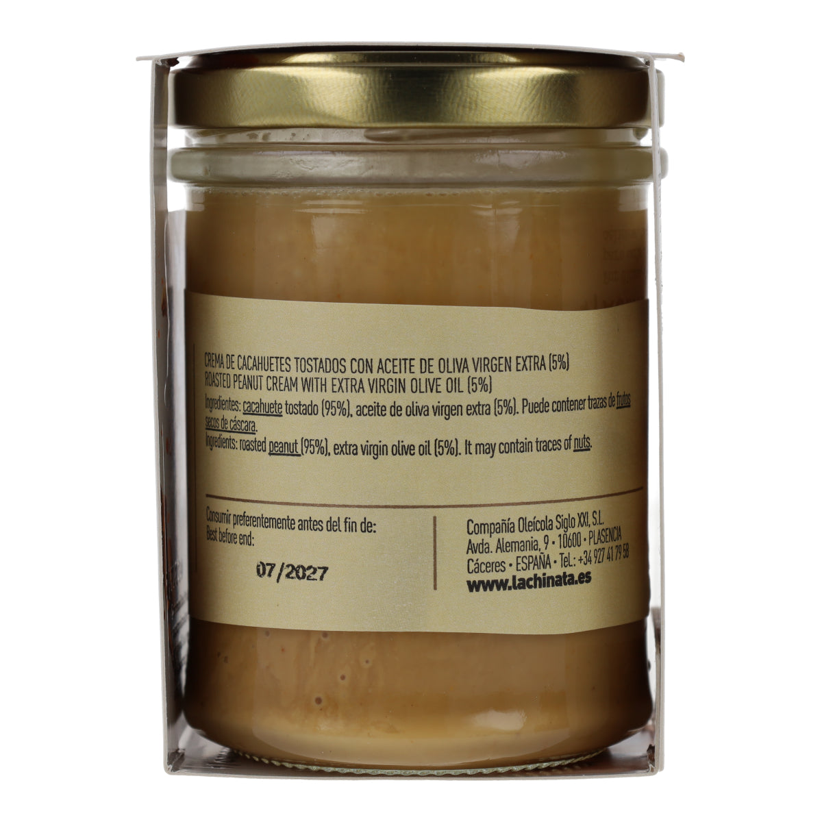 Crème de cacahuètes à l'huile d'olive vierge extra La Chinata 180 g
