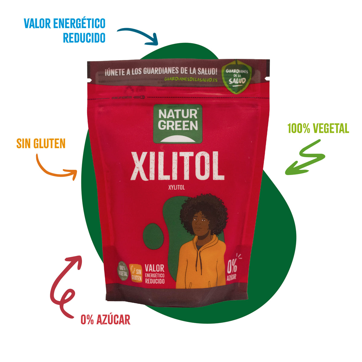 Xylitol Sucre de bouleau Naturgreen 500 g