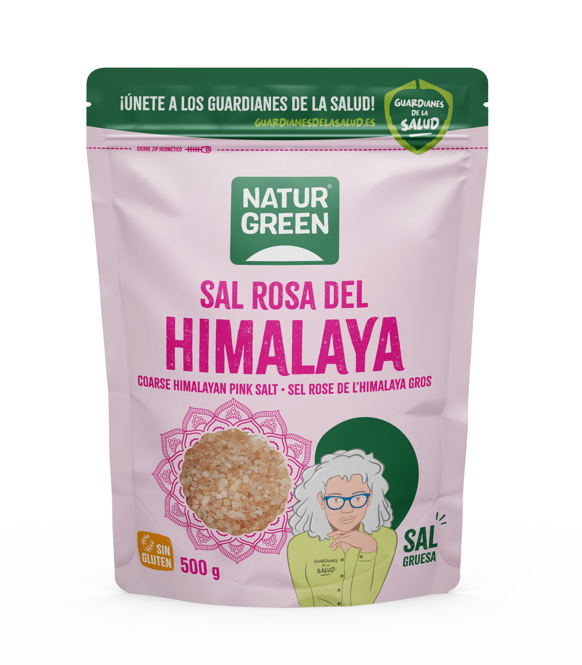 Sel rose de l'Himalaya gros grains Naturgreen 500 g