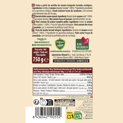 Tahini grillé Naturgreen 800 g