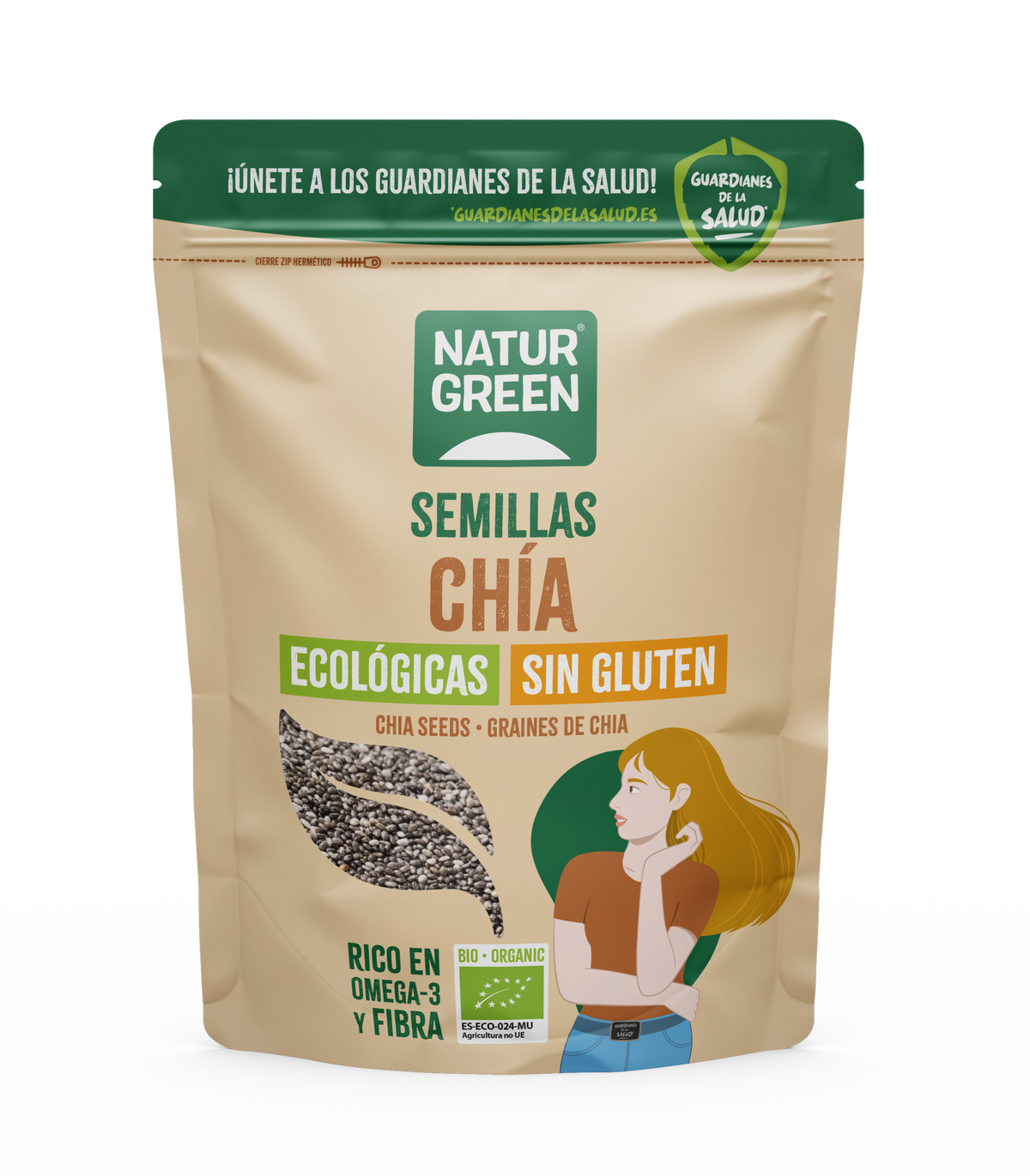 Graines de chia bio, NaturGreen, 500 g
