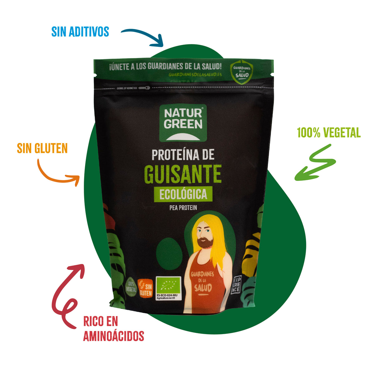 Protéines de pois bio Naturgreen 400 g
