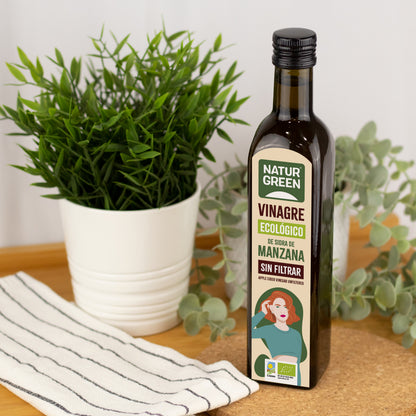 Vinaigre de cidre de pomme bio non filtré NaturGreen 500 ml