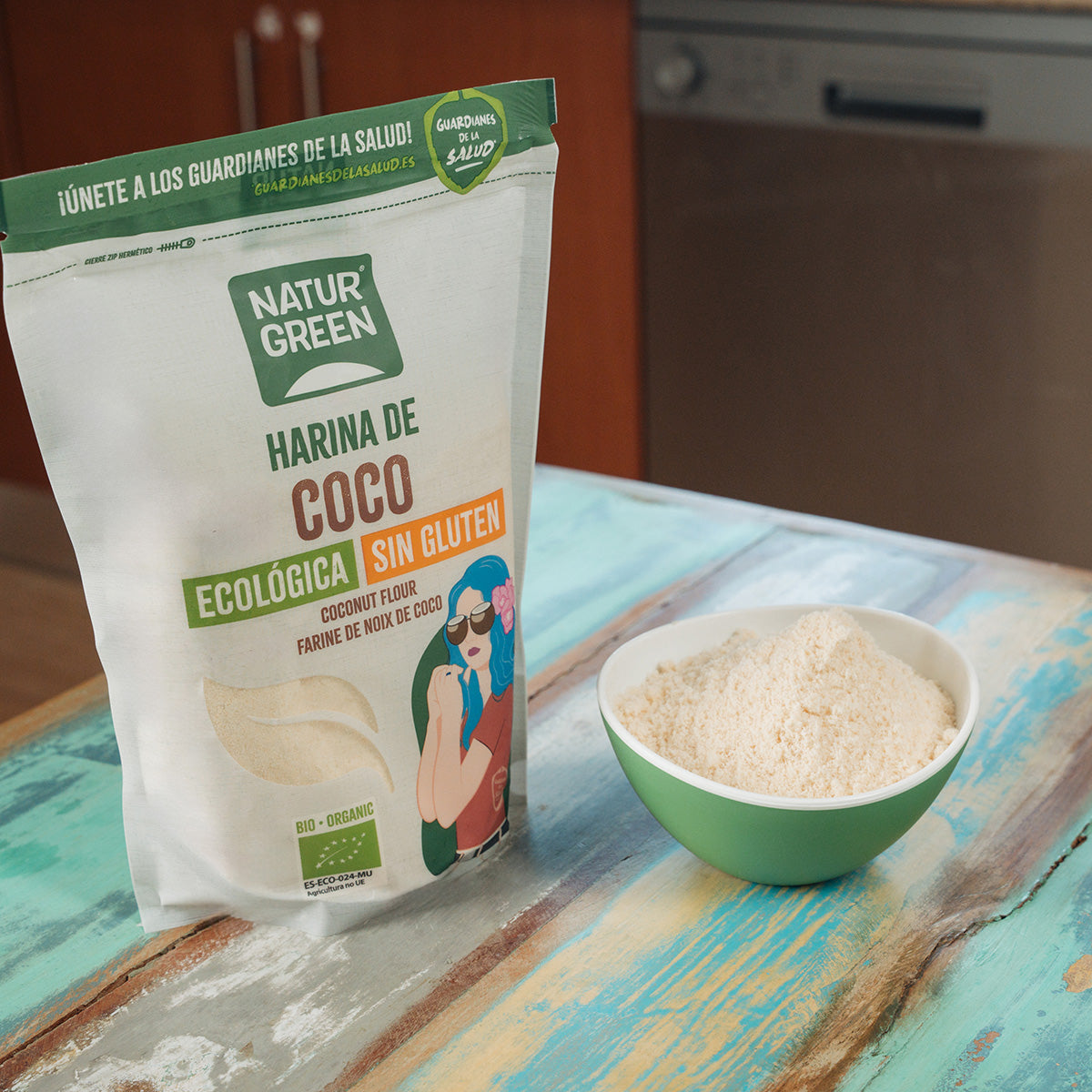 Farine de noix de coco bio sans gluten NaturGreen 500 g