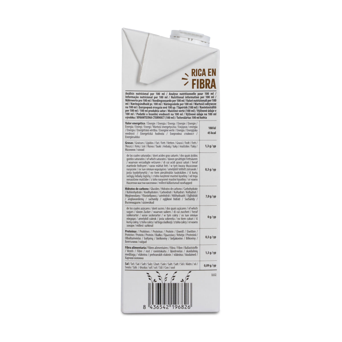 Boisson à l'avoine complète 0 % sucres Bio NaturGreen 1 L