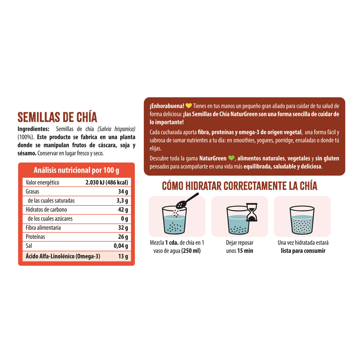 Graines de chia NaturGreen 125 g