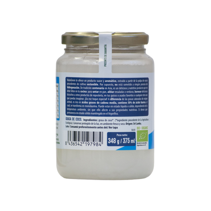 Graisse de coco Bio flacon PET NaturGreen 375 ml