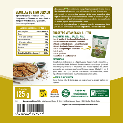 Graines de lin doré NaturGreen 125 g