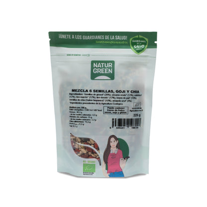 Mélange 6 graines Salade Goji et Chia Bio NaturGreen 225 g