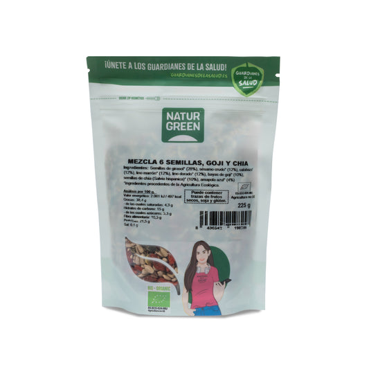 Mélange 6 graines Salade Goji et Chia Bio NaturGreen 225 g