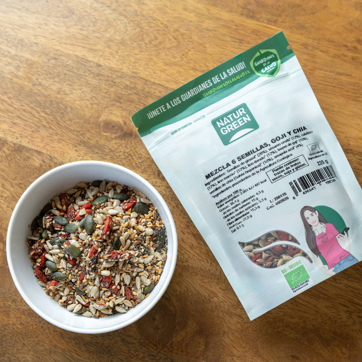 Mélange 6 graines Salade Goji et Chia Bio NaturGreen 225 g