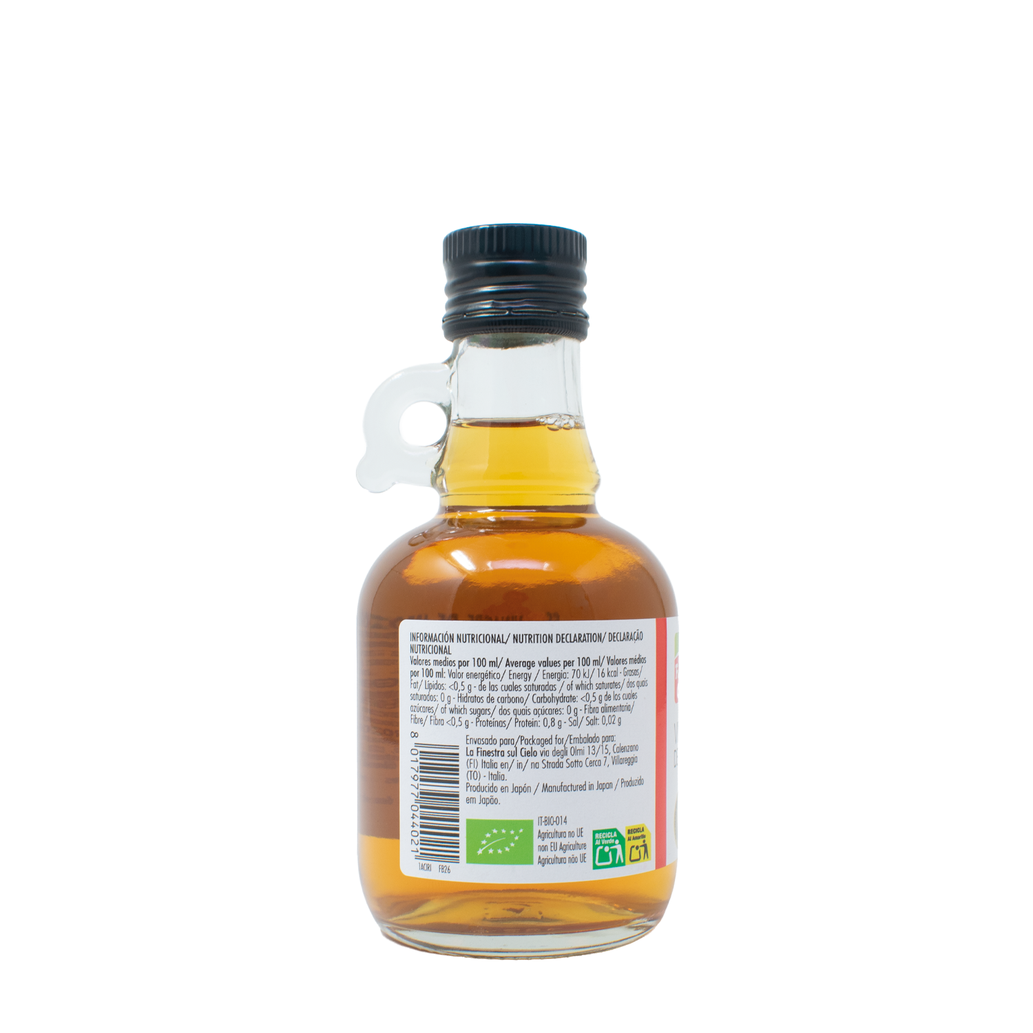 Vinaigre de riz complet La Finestra Sul Cielo 250 ml