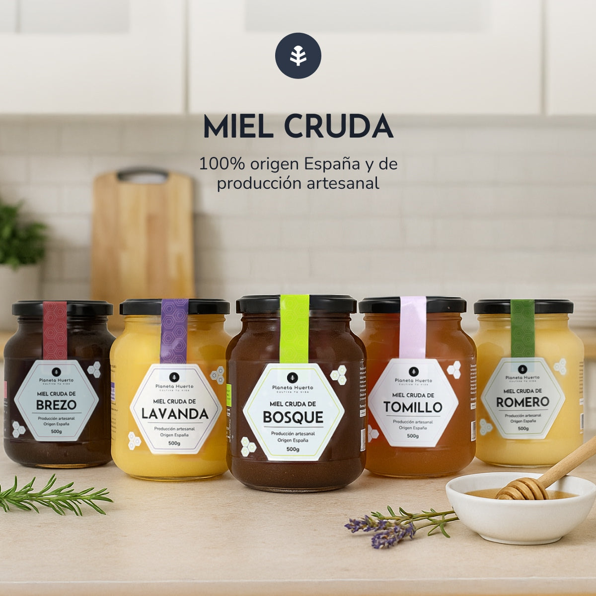 Miel Cruda de Tomillo Planeta Huerto 500 g