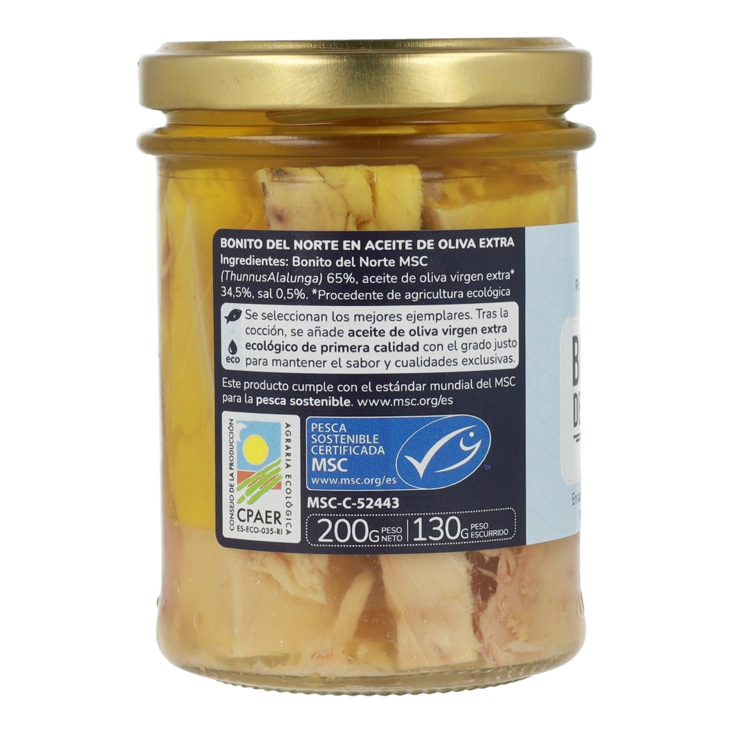 Pack 12x Bonito del Norte en aceite de oliva ECO Planeta Huerto 200 g