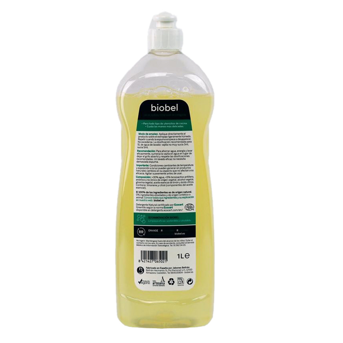 Lavavajillas Manual Biobel 1 L