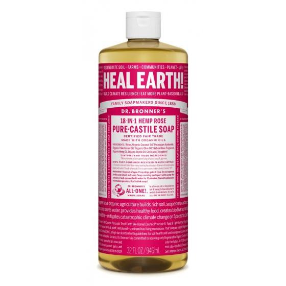 Jabón líquido Rosas Dr. Bronners  945 ml
