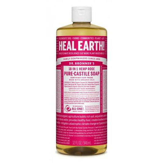 Jabón líquido Rosas Dr. Bronners  945 ml