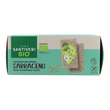 Tranches de pain légères et croustillantes au sarrasin bio Santiveri 100 g