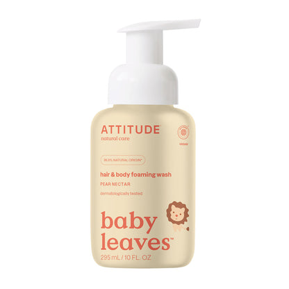 Champú y Gel bebés  2 en 1 fragancia Nectar de Pera Attitude 295 ml