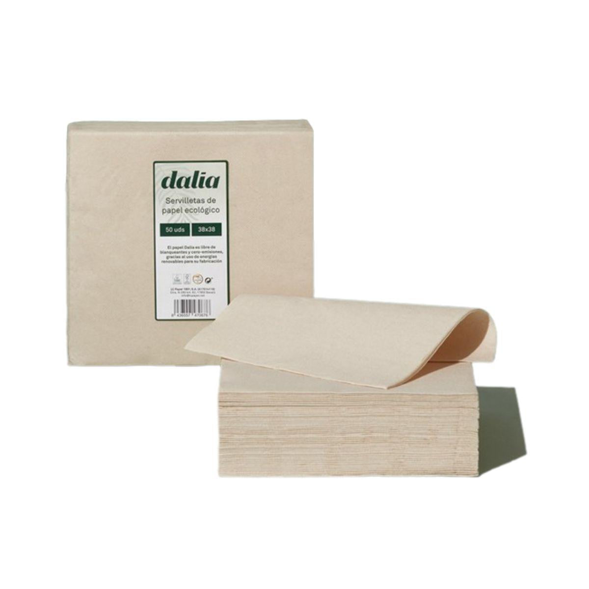 Pack de 50 Servilletas Bio sin Blanquear Dalia