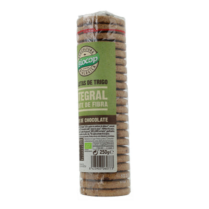 Galletas de Trigo Integral con Chips de Chocolate Biocop 250 g