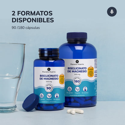 Bisglicinato de Magnesio 500 mg Planeta Huerto 90 cápsulas