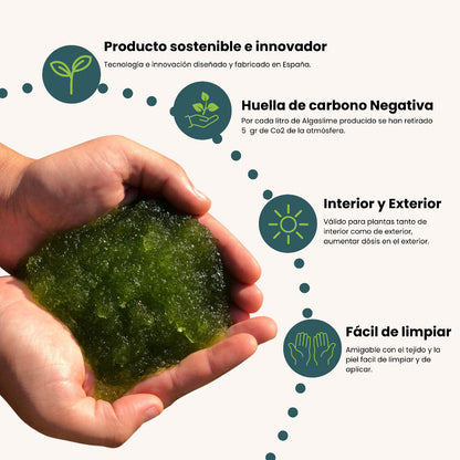 Gel de Riego para Plantas con Microalgas Vivas AlgaSlime 1l