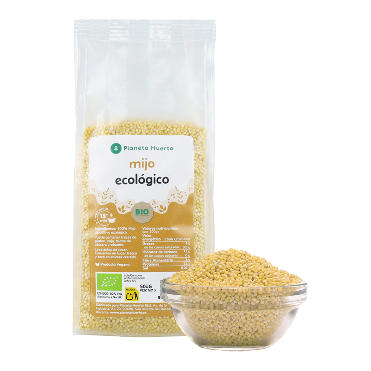 Mijo pelado ECO Planeta Huerto 500 g