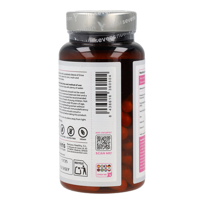 Probiotiques Flore Intime Femme avec Inuline FOS Zinc et Vitamines B2 et D3 Sevens Nutrition 60 capsules