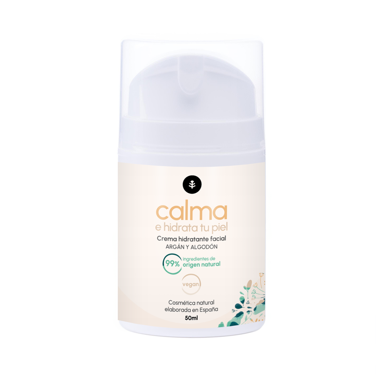 Crema hidratante facial Argán y algodón Planeta Huerto 50 ml