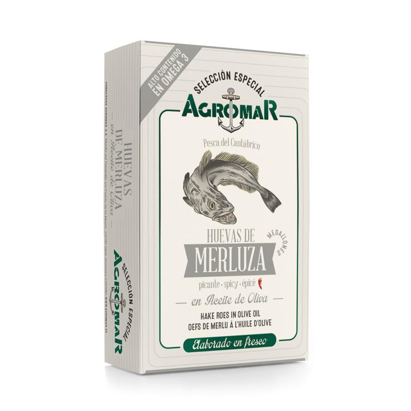 Huevas de merluza en aceite de oliva 115 g (78 g escurrido)