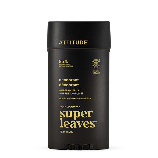 Super leaves men desodorante Ámbar & Cítricos