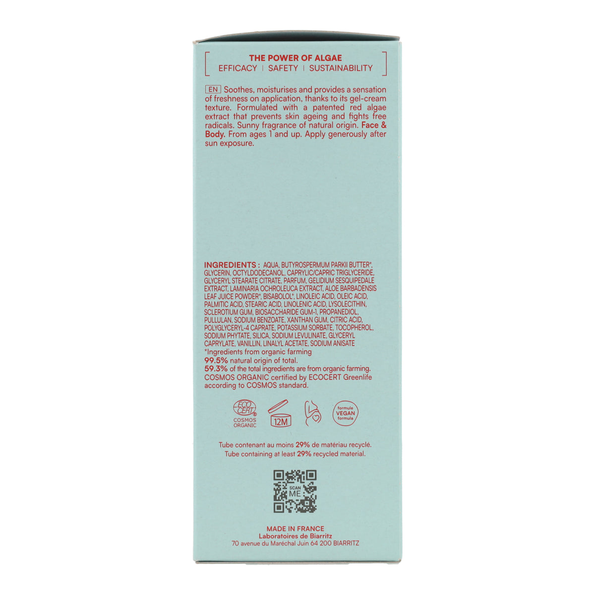 Fluide après-soleil Alga Maris Lab. Biarritz 150 ml