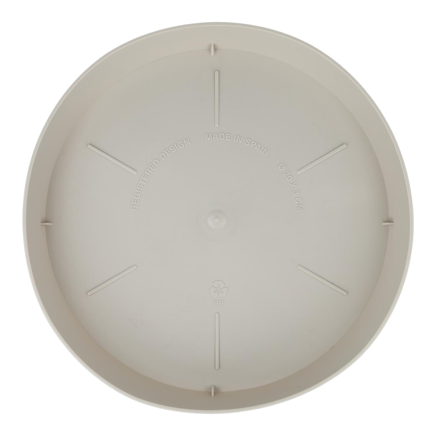 Plato maceta Tes color crudo D 20 x 3