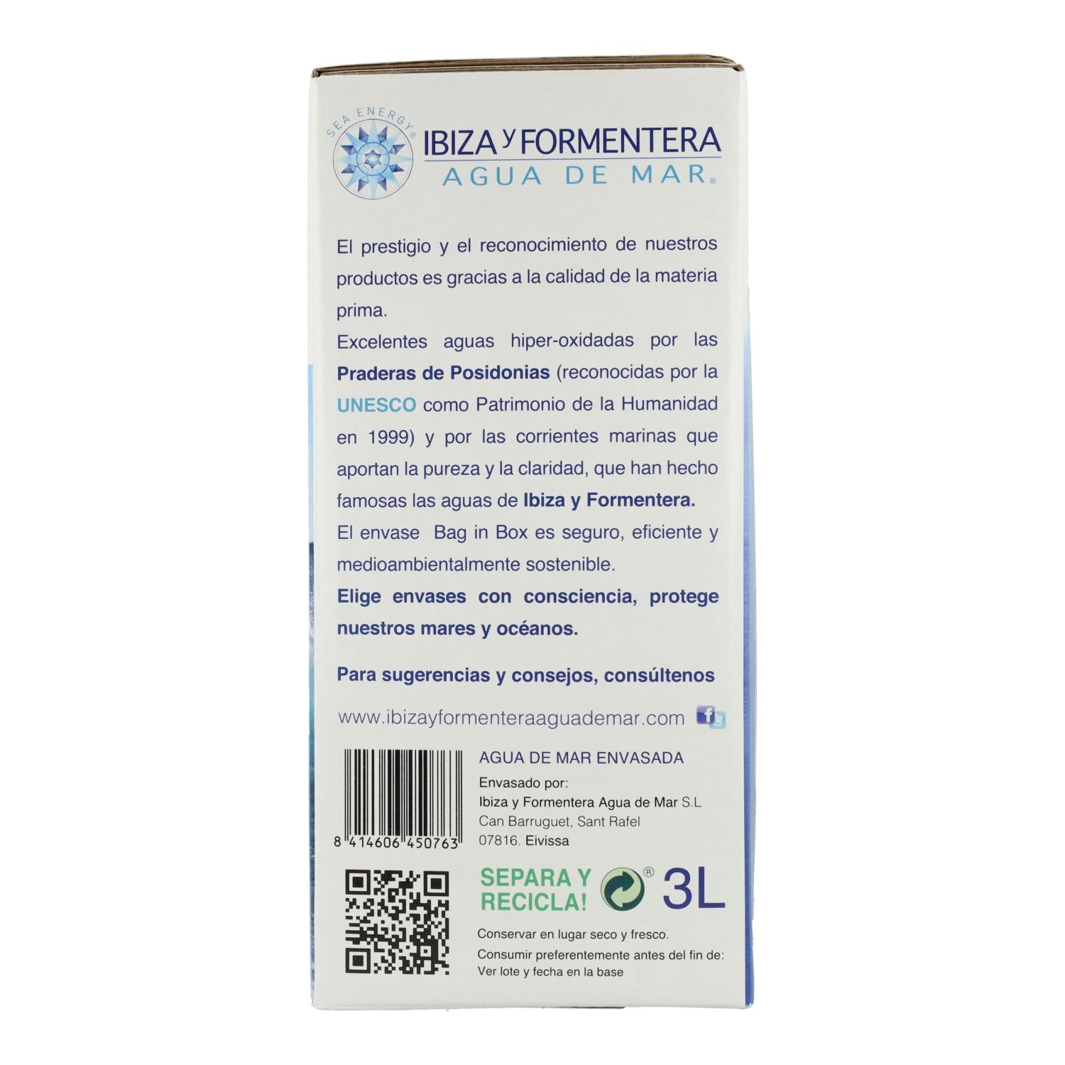 Agua De Mar Ibiza y Formentera Bag In Box 3 L