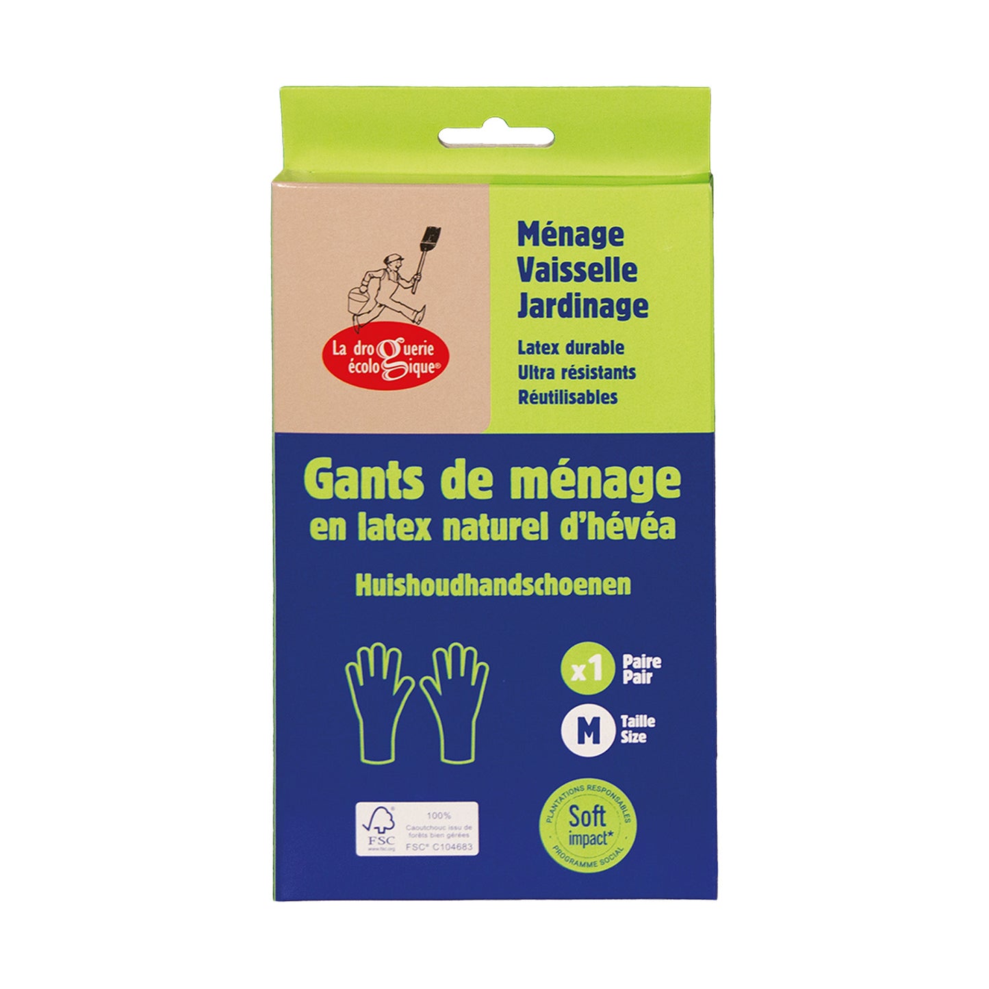Guantes de látex FSC La Droguerie Écologique  talla M