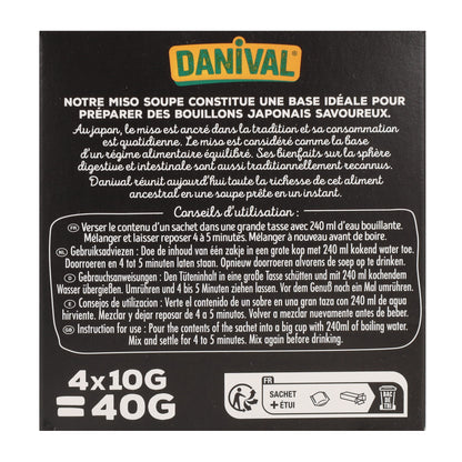 Soupe Miso Bio Danival 4 u x 10 g