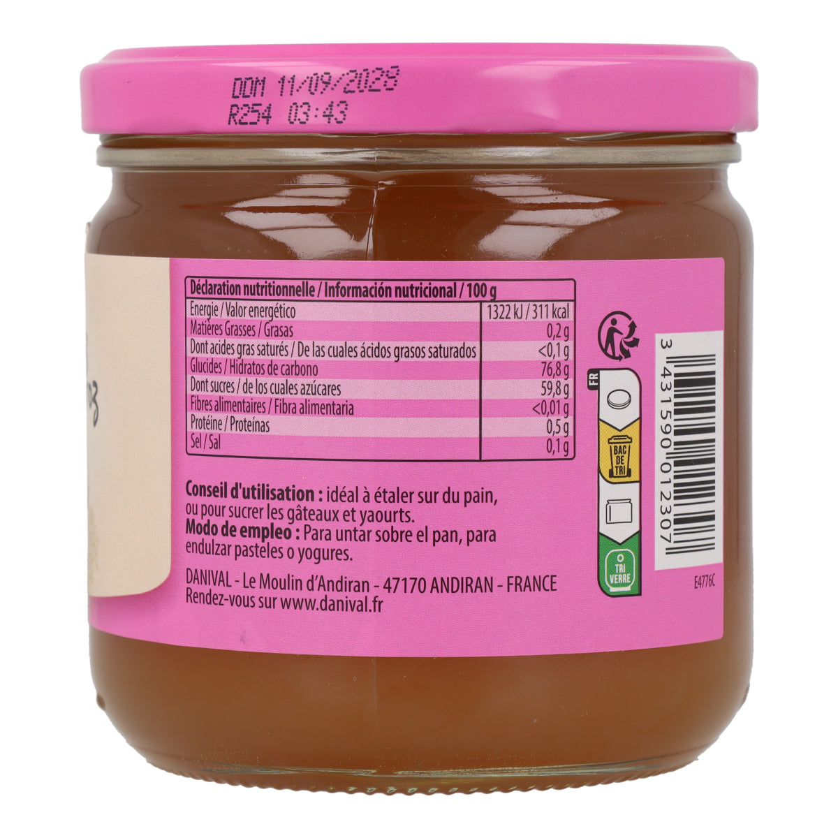 Sirop de Riz Bio Danival 460 g