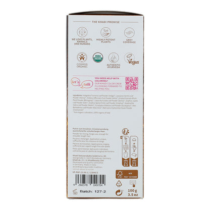Pack 2X Tinte natural color castaño dorado Khadi 100 g