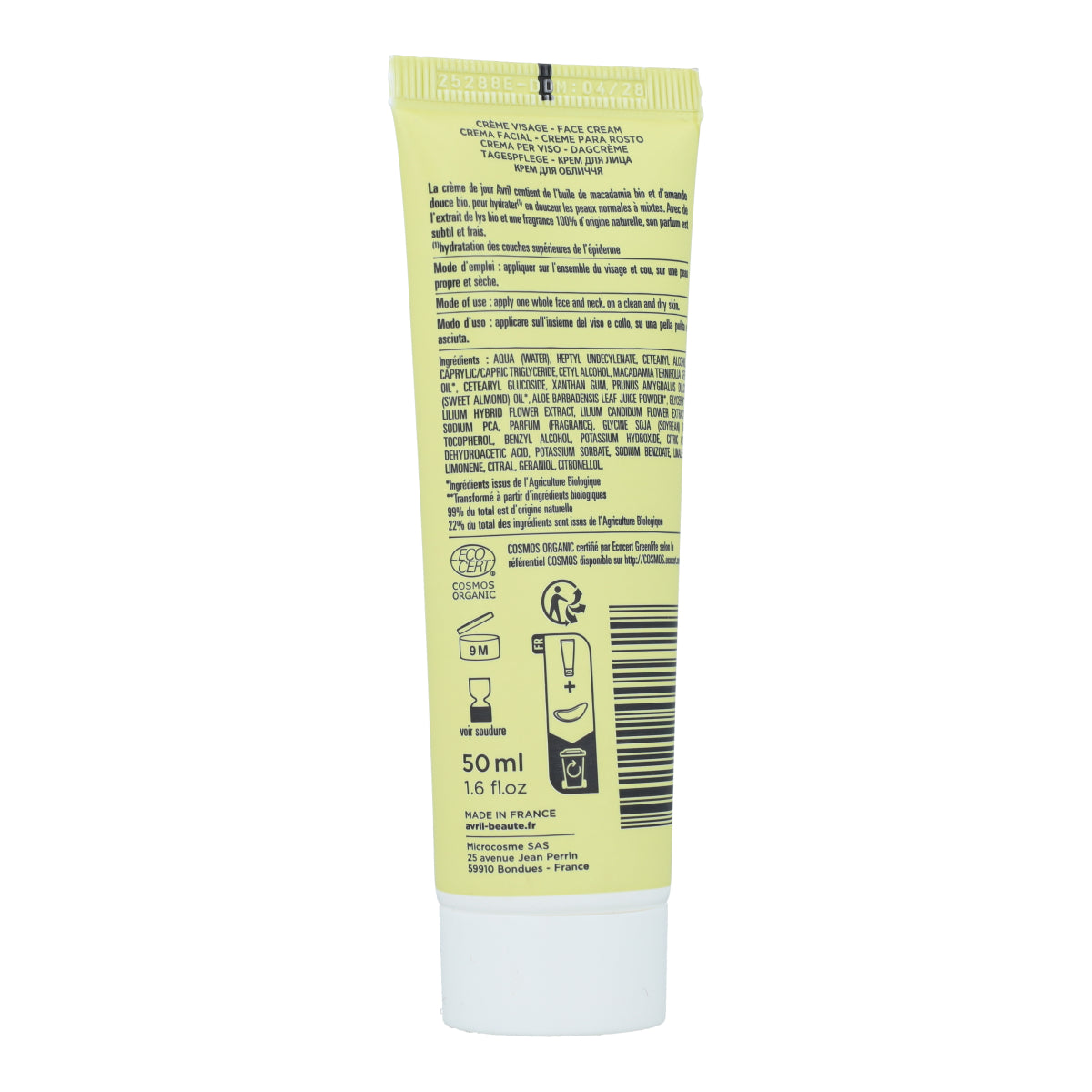 Crema facial pieles normales Avril 50 ml