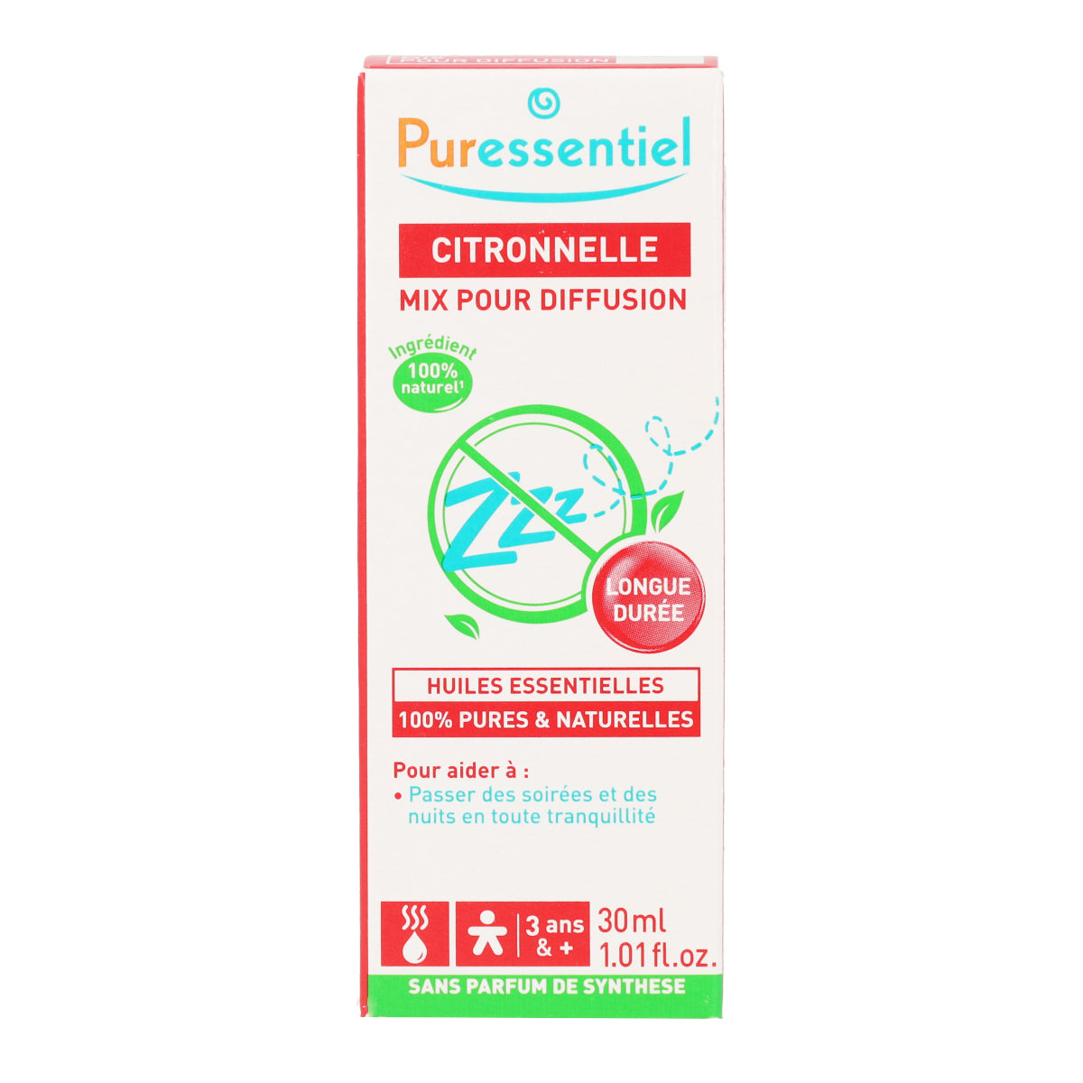 Anti-Pique Diffusion Citronnelle Huiles essentielles pour diffusion PURESSENTIEL 30 ml