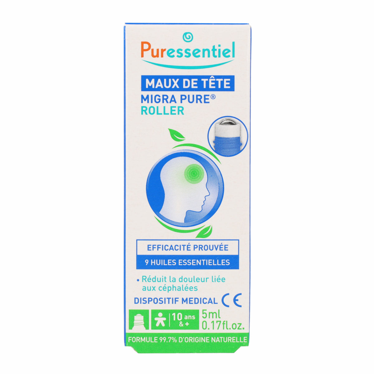 Maux de tête Roll-on Migra Pure PURESSENTIEL 5 ml