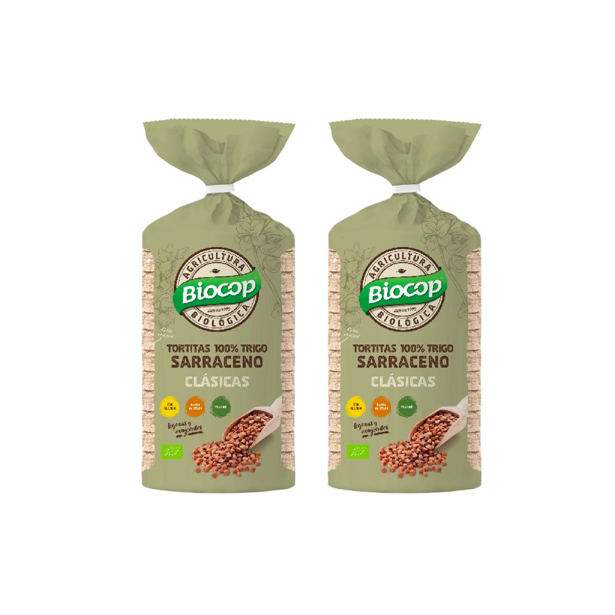 Pack 2 x Tortitas 100% Trigo Sarraceno Biocop 100 g